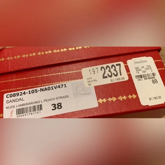 Rene Caovilla Karung Rose Gold Flower Ankle Wrap Heels - Picture 10 of 11